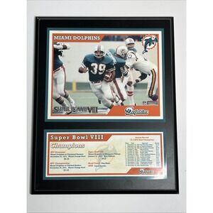 1973 Miami Dolphins Super Bowl 8 Champions 12" x 15" Plaque Super Bowl VIII